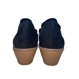 Rocket Dog Women’s Black Suede Stacked Heel Slip-On Ankle Booties Size 9.5