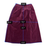 Evan-Picone Women’s Burgundy Velvet Midi Skirt Classic Soft Fabric Size 6
