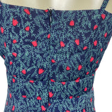 Floral Spaghetti Strap Dress With V-Neck & Fit-And-Flare Design For Women Sz L