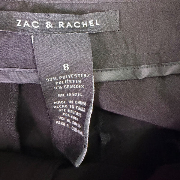 Zac & Rachel Womens Black Slim Fit Ankle Pants Size 8