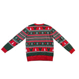 Disney Unisex Green Red Mickey Mouse Holiday Sweater Christmas Size Large