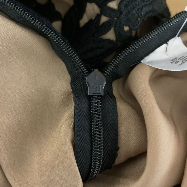 Talbots Petites Black Floral Lace Short Sleeve Top 14P New