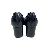 Women's Black Pointed Toe Blocked Pumps Sz 38 - NWOB