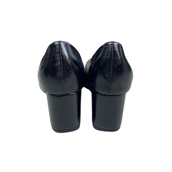 Women's Black Pointed Toe Blocked Pumps Sz 38 - NWOB