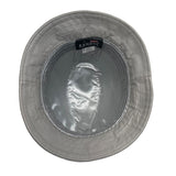 Vintage Kangol Unisex Gray Leather Fedora Hat Sz L -  17in Head Cirunmference