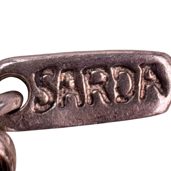 Sterling Silver 925 Womens Hematite Druzy Gemstone Pendant Necklace By Sarda 