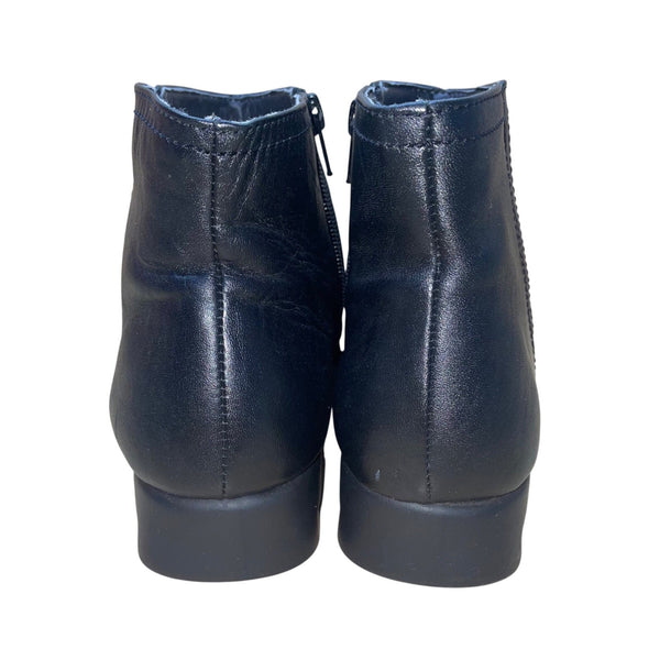 Aerosoles Women’s Black Leather Double Trouble 2 Ankle Boots  Size 9M