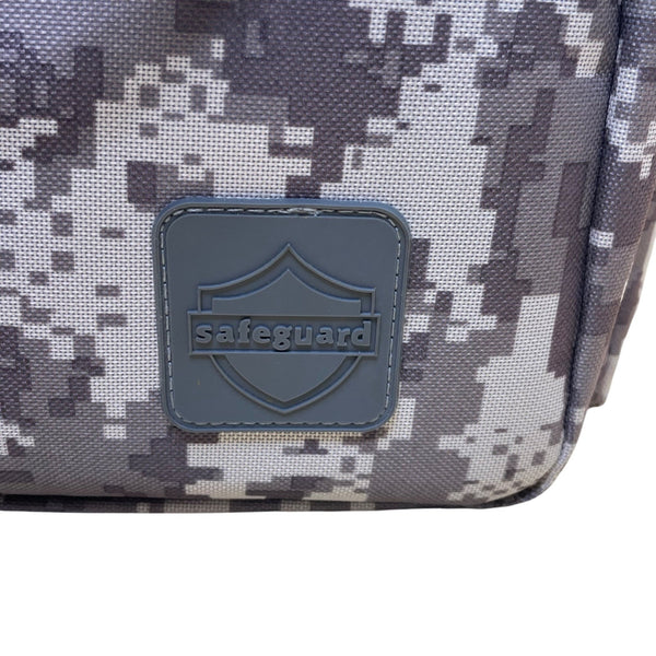 Safeguard Unisex Gray Camo Nylon Multipurpose Zipper Compartments Duffel Bag
