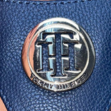 Tommy Hilfiger Women’s Navy Blue Golden Logo Detail Block Heel Sandals Size 9.5