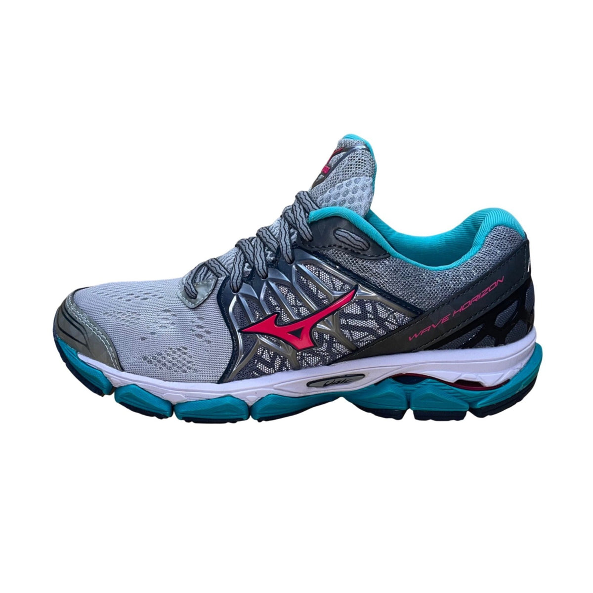 Mizuno Women’s Gray & Teal Mesh Wave Horizon Running Shoes Size 8