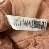 ASOS Womens Pink Eyelet Ruched Mini Dress Three-Quarter Sleeves Sz 4 - New