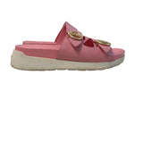 Coach Women’s Pink Double Buckle Sliders Sandals Sz 6, Signs of wear are visible