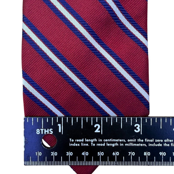 Brooks Brothers Mens Red & Blue Striped Silk Tie Classic Business Neckwear