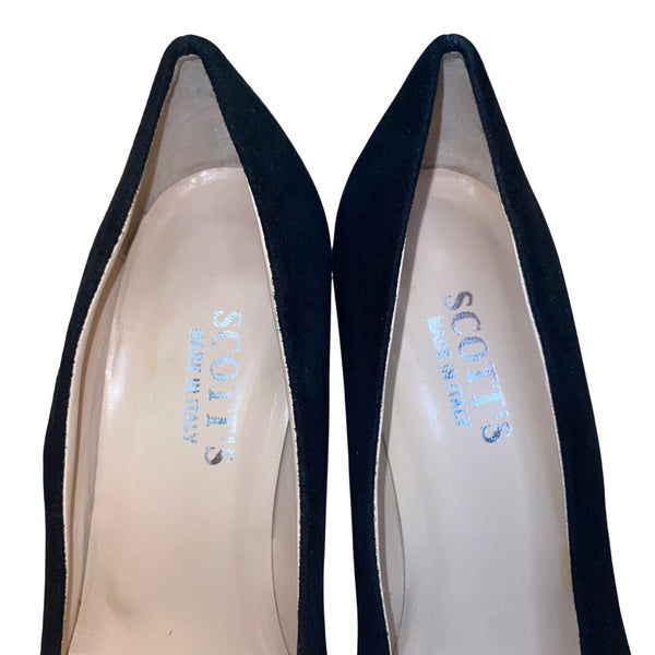 Scotts Women’s Black Suede Pointed Toe Elegant Classic Heels Pumps Size 9.5US