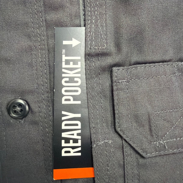 5.11 Mens Charcoal Polyester Cotton Tactical Button-Up Shirt Size S