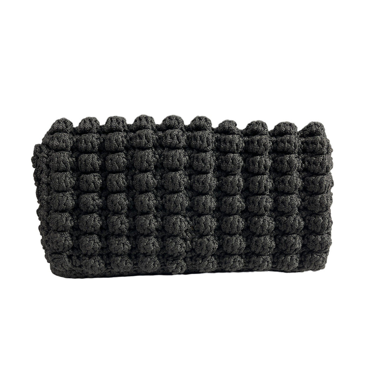 Faz De Conta By Mari Women's Grey Crocheted Clutch Sz M - New