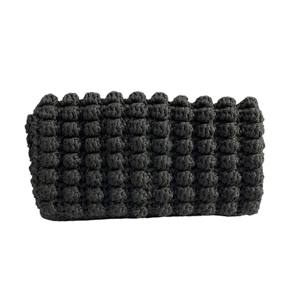 Faz De Conta By Mari Women's Grey Crocheted Clutch Sz M - New