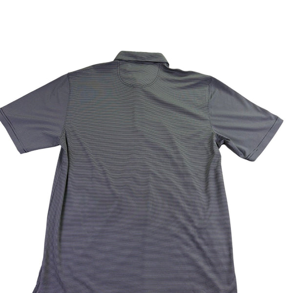 Greg Norman Play Dry Mens Gray Polyester Striped Polo Shirt  Size XL