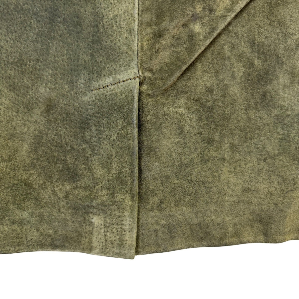 Casual Corner Womens Olive Green Leather Pencil Skirt Size 6 Fitted Waist
