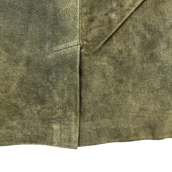 Casual Corner Womens Olive Green Leather Pencil Skirt Size 6 Fitted Waist
