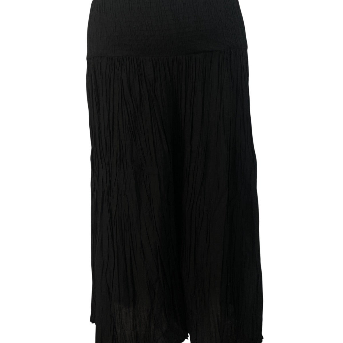 Sandy Starkman Womens Black Crinkled Maxi Pants Size 1X - New