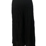 Sandy Starkman Womens Black Crinkled Maxi Pants Size 1X - New