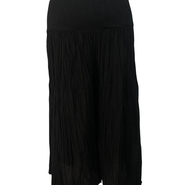 Sandy Starkman Womens Black Crinkled Maxi Pants Size 1X - New
