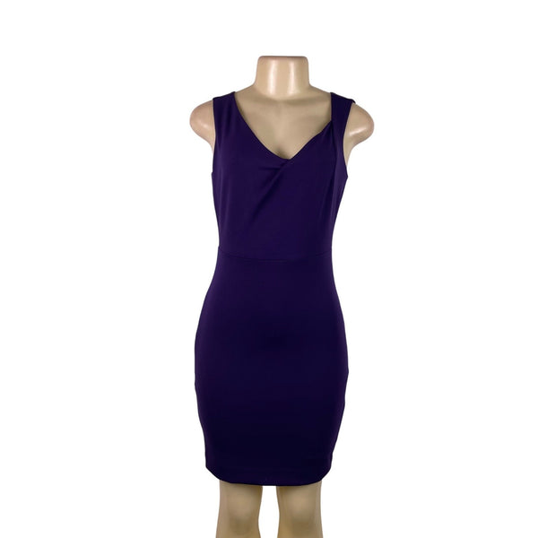 white house black market purple dress White House Black Market Purple Sleeveless MIDI Dress Size 2