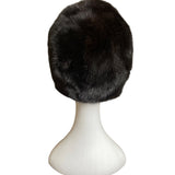 Vintage Claire Of Cameo New York  Black Mink Fur Womens Pillbox Hat