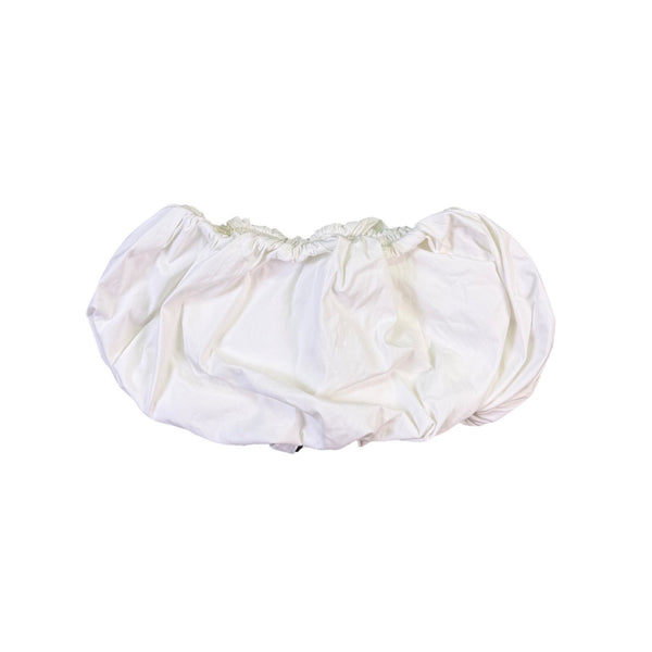 Zara Womens White Cotton Blend Strapless Elastic Bandeau Top Size S