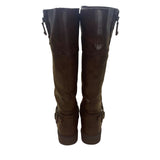 GBG Guess Women’s Brown Faux Leather Knee-High Side-Zip Riding Boots Size 10M