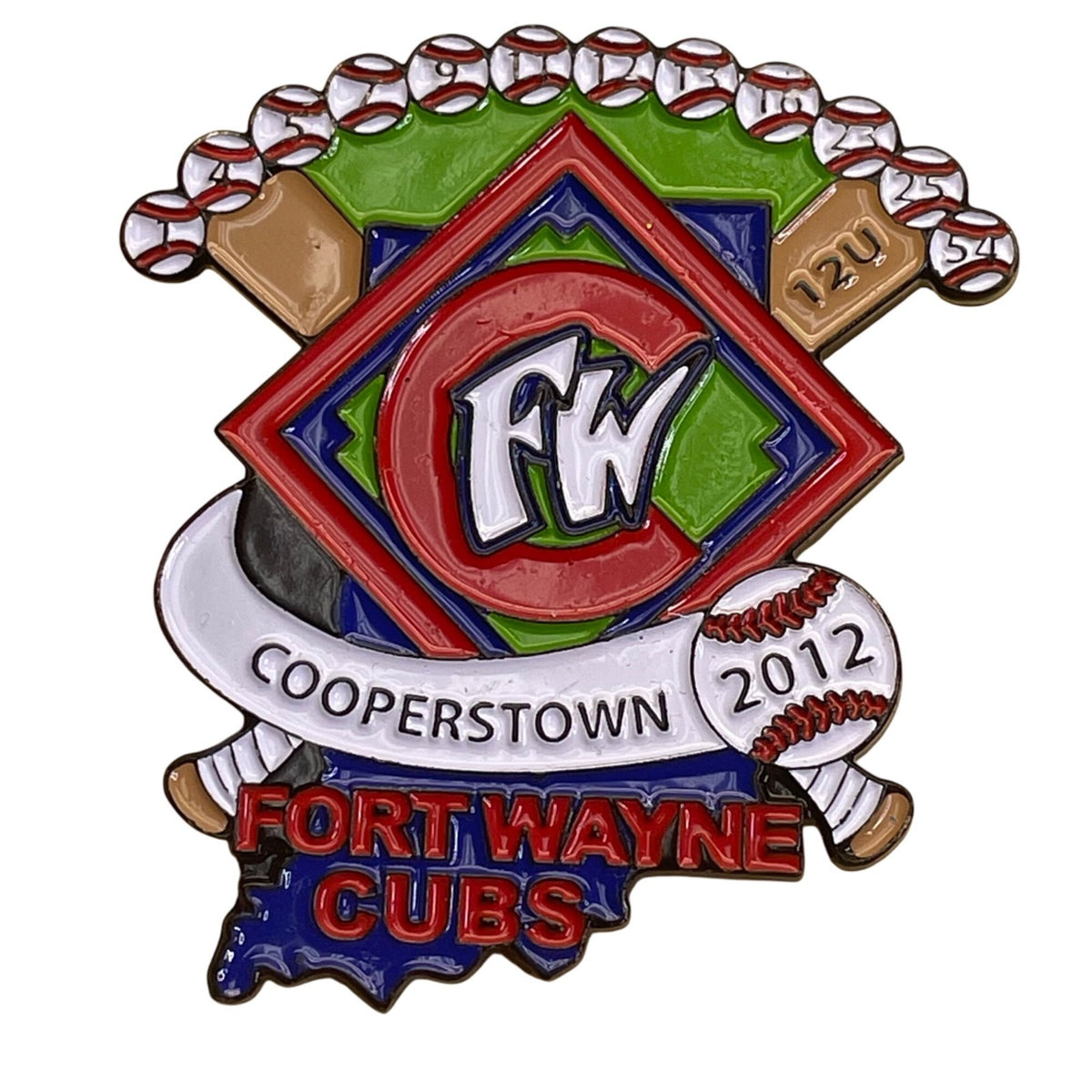 Fort Wayne Cubs 2012 Cooperstown trading pin