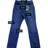L.L. Bean Womens Blue Cotton Blend Straight Leg Jeans Favorite Fit Size 14 R