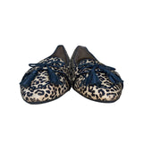 Talbots Women’s Leopard Print Calf Hair Tasseled Francesca Driving Flats Sz 6.5M
