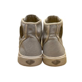 Palladium Women’s Gray Canvas Lace-Up Design High-Top Sneakers Size 9.5