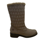 Totes Women’s Mocha Quilted Faux Fur Trim Waterproof Alaska Boots Size 10