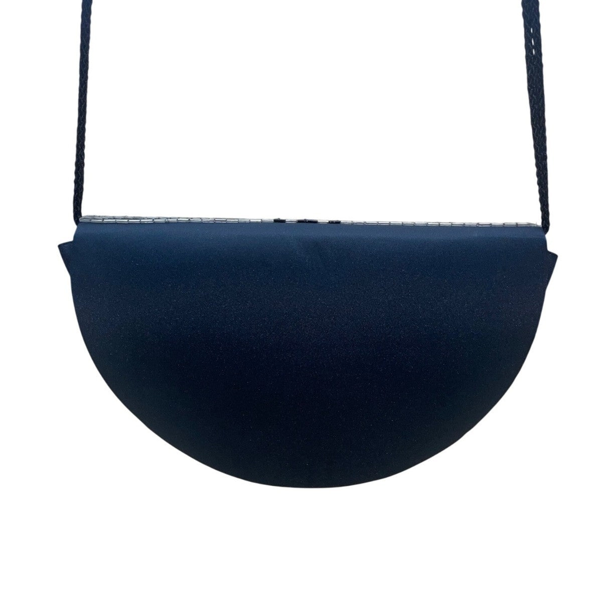 Impo Women’s Black & Silver Beaded Striped Half-Moon Crossbody Bag