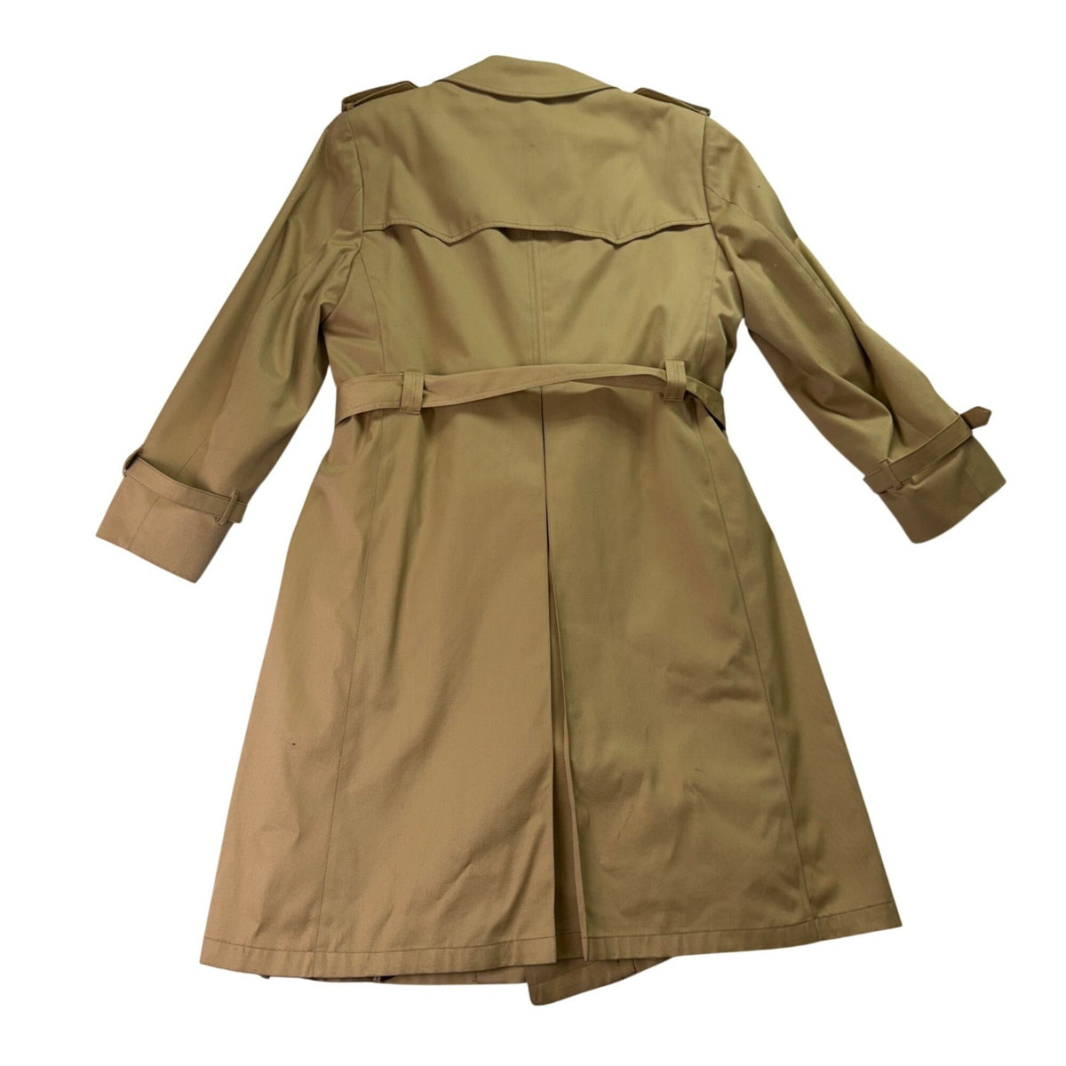 Vintage Christian D Mens Beige Trench Coat  Belted Classic Size 44R