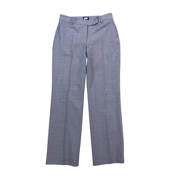 Lands End Womens GrayStraight Fit & Flat-Front Dress Pant Trousers Size 6