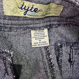 Tyte Womens Gray Metallic Flared Pants Casual Chic Size 9