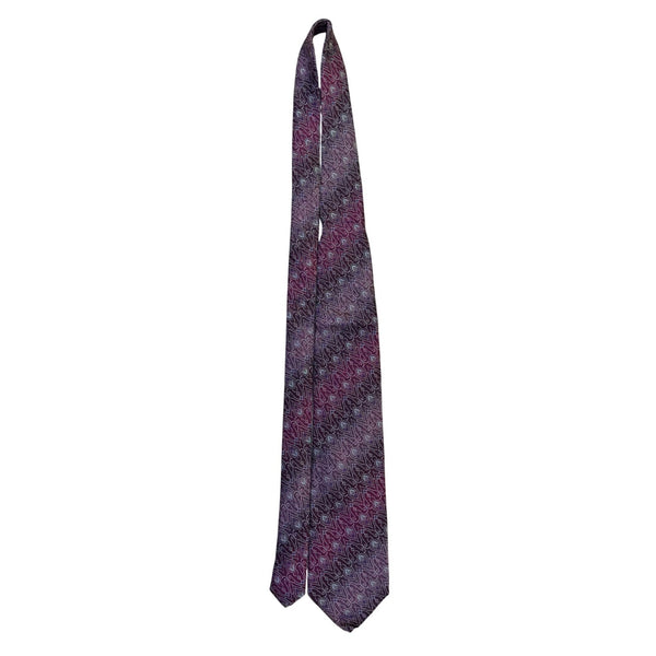 Smithsonian Institution Mens Burgundy & Blue 100% Silk Tie Paisley Pattern