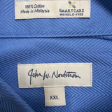 John W. Nordstrom Mens Blue Wrinkle-Free Button-Up Shirt Smartcare Size XXL