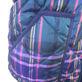 J.Crew Womens Multicolor Quilted Zip-Up Plaid Puffer Vest Size 2X