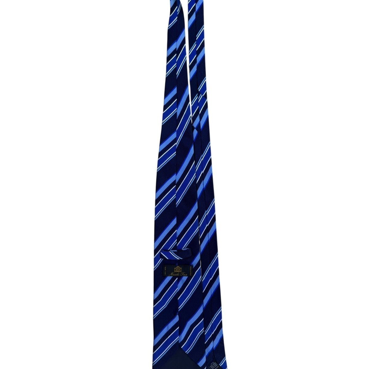 Nicole Ties Mens Blue Striped Silk Necktie Made In Italy Elegant Business Access