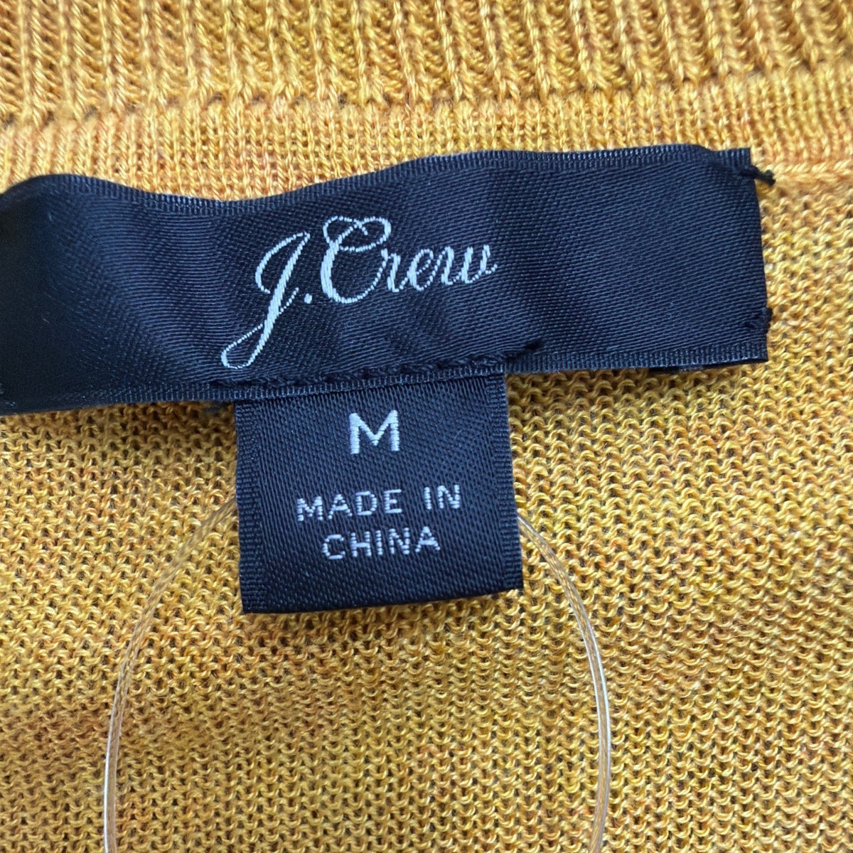 J.Crew Womens Mustard Yellow Lyocell Blend Short Sleeve Sweater Size M