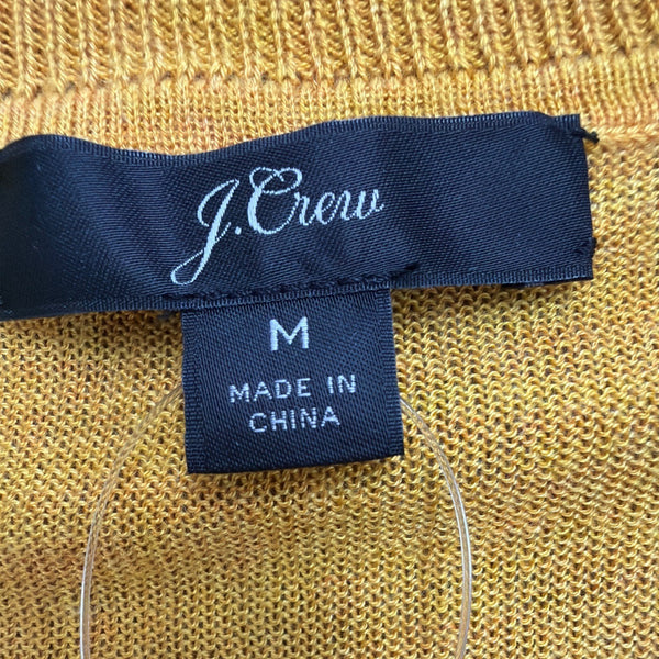 J.Crew Womens Mustard Yellow Lyocell Blend Short Sleeve Sweater Size M