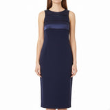Jones New York Womens Navy Sleeveless Evening Dress Triacetate Blend Sz 2P - New