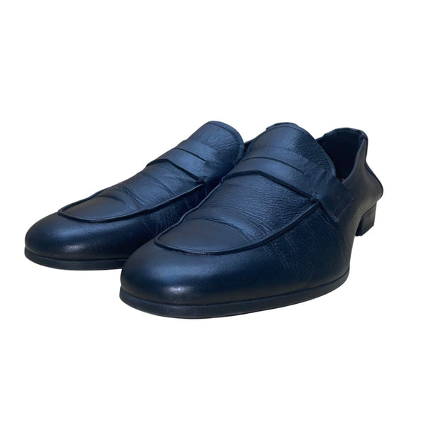 Zara Men’s Black Leather   Slip-On Classic Loafers Dress Shoes Size 41EU/8US