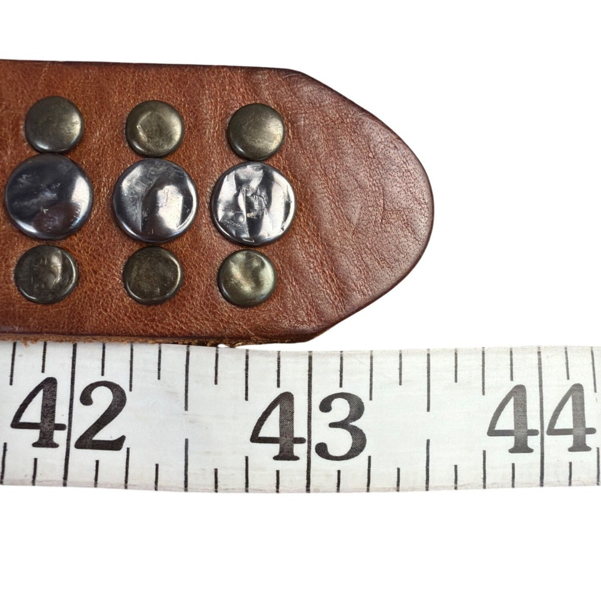 Genuine Leather Womens Brown Braided Belt With Brass Buckle Size Large