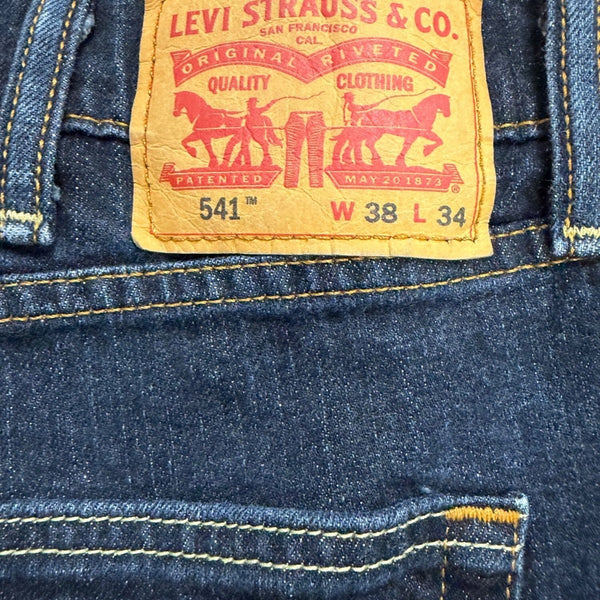 Levis Mens Blue Denim 541 Jeans Mid-Rise Classic Style Size 38x34